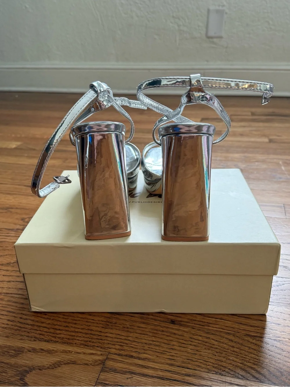 Silver Mirror Platform Heels